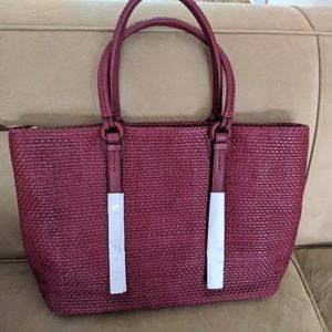 NEW Cole Haan Basketweave Large Satchel
